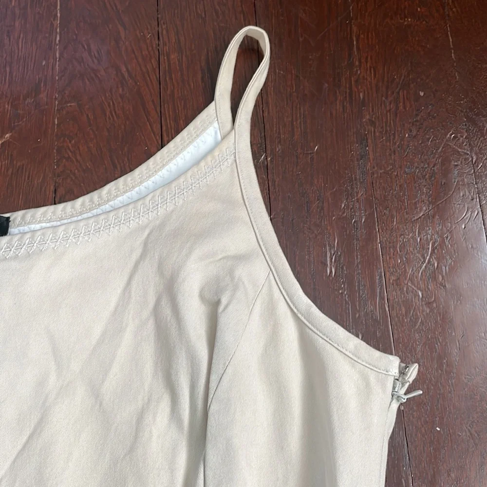 Women's Liz Claiborne Spaghetti Strap Dress With Slits And Built In Bra 10 - Picture 4 of 16